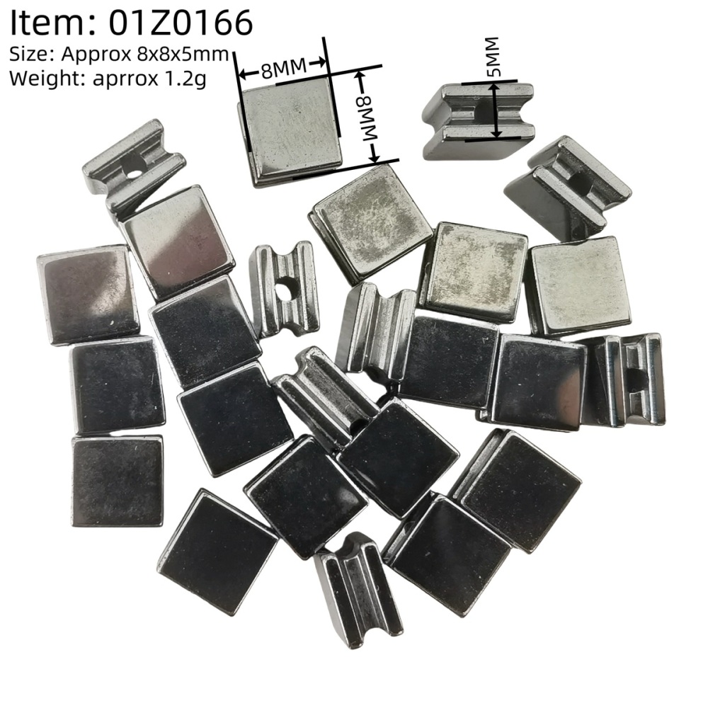 10PCS Black Hematite Cube Stone Beads 8x8x5MM 1PCS For Making Jewelry  NO Magnetic