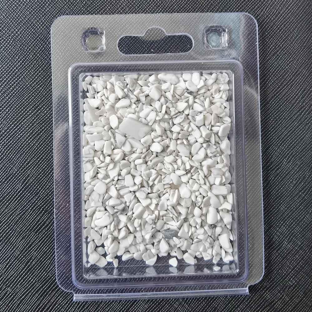 Chip Howlite Turquoise Beads for Home Decoration & Decor Making Jewelry 100Gram Crushed Irregular Tumbled Stone Pieces Beads No hole in plastic box