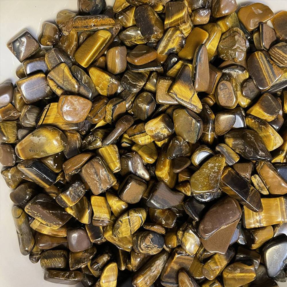 Chip Yellow Tiger's Eye Stone Beads for Home Decoration & Decor Making Jewelry 100Gram Crushed Irregular Tumbled Stone Pieces Beads No hole