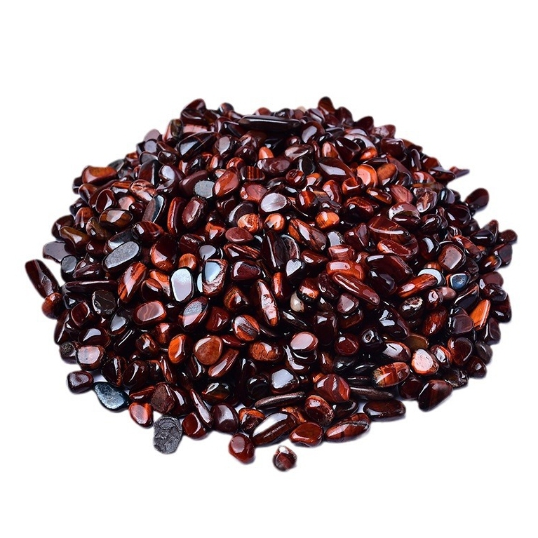 Chip Red Tiger's Eye Stone Beads for Home Decoration & Decor Making Jewelry 100Gram Crushed Irregular Tumbled Stone Pieces Beads No hole