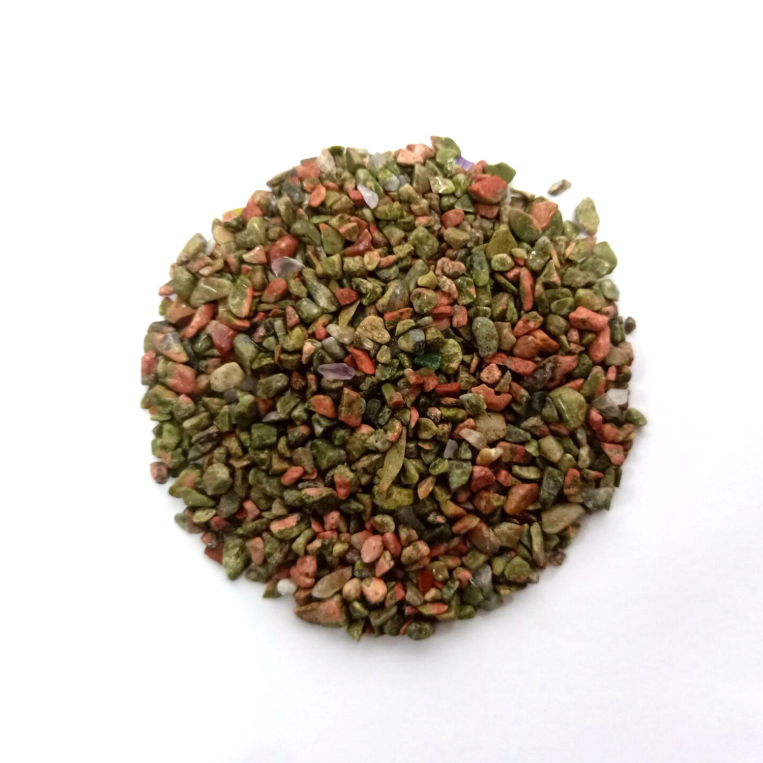 Chip Unakite Beads for Home Decoration & Decor Making Jewelry 100Gram Crushed Irregular Tumbled Stone Pieces Beads No hole