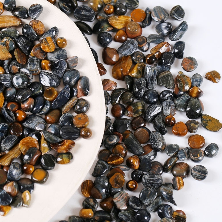 Chip Blue Tiger's Eye Stone Beads for Home Decoration & Decor Making Jewelry 100Gram Crushed Irregular Tumbled Stone Pieces Beads No hole