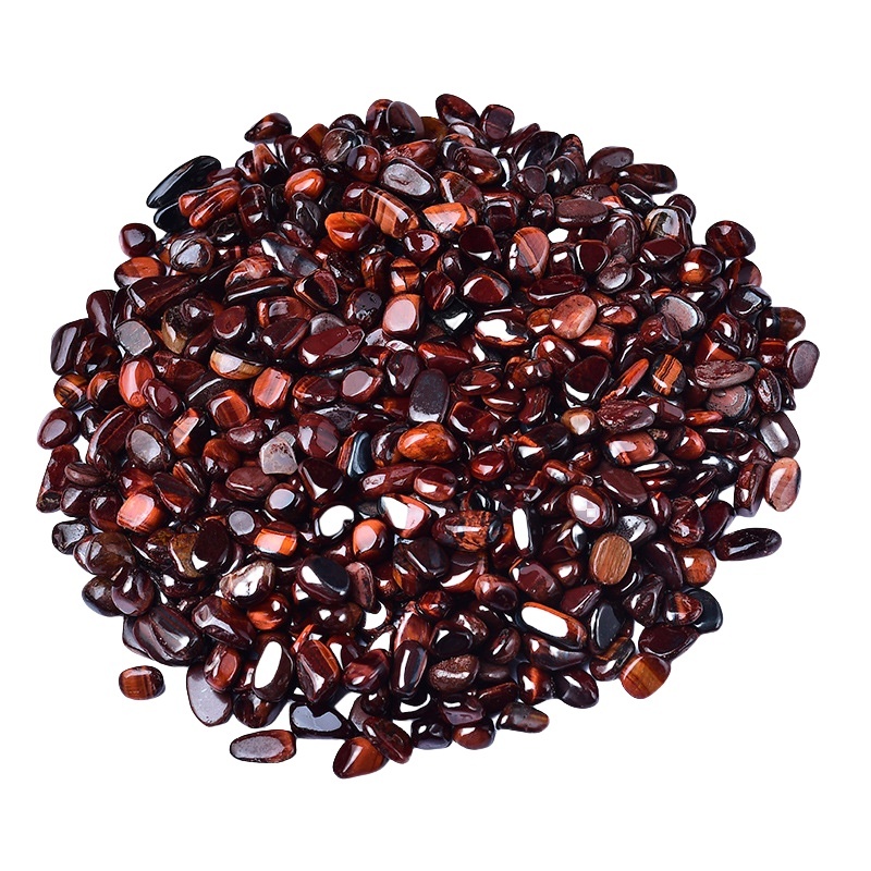 Chip Red Tiger's Eye Stone Beads for Home Decoration & Decor Making Jewelry 100Gram Crushed Irregular Tumbled Stone Pieces Beads No hole