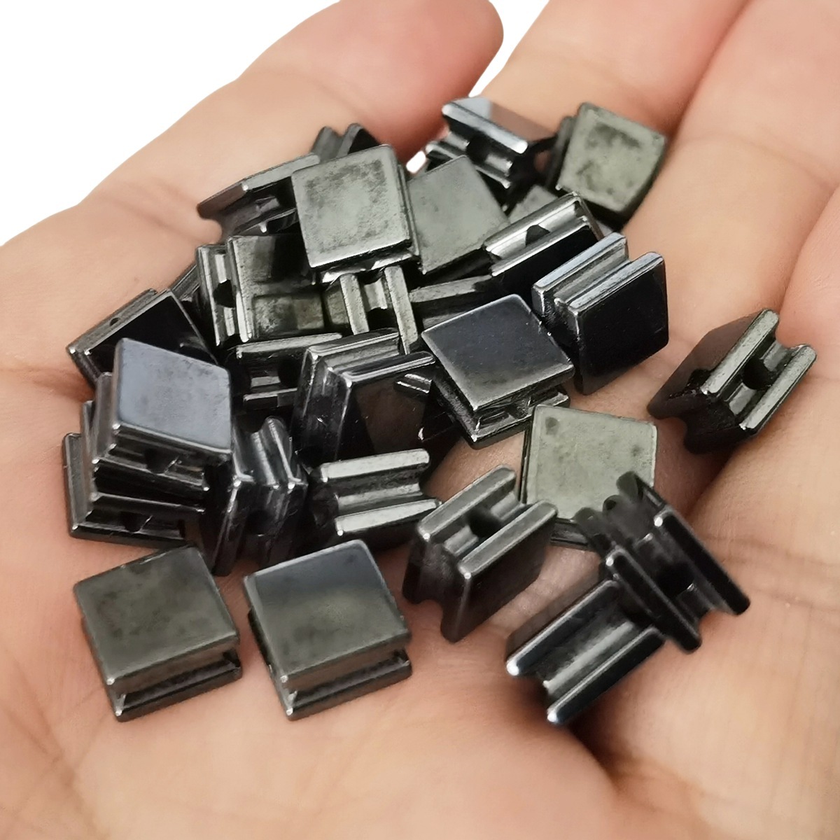 10PCS Black Hematite Cube Stone Beads 8x8x5MM 1PCS For Making Jewelry  NO Magnetic