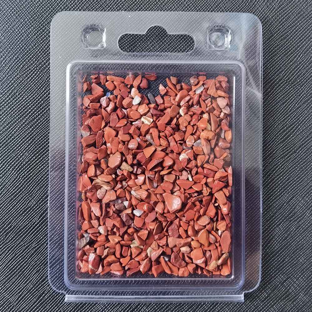 Chip Red Jasper Beads for Home Decoration & Decor Making Jewelry 100Gram Crushed Irregular Tumbled Stone Pieces Beads No hole in plastic Box