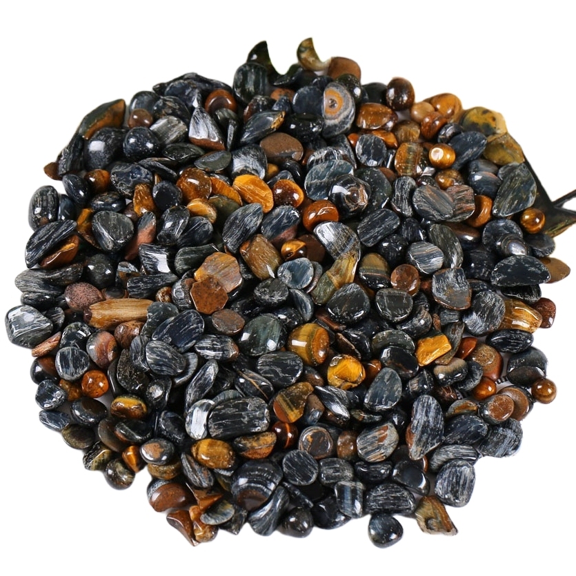 Chip Blue Tiger's Eye Stone Beads for Home Decoration & Decor Making Jewelry 100Gram Crushed Irregular Tumbled Stone Pieces Beads No hole
