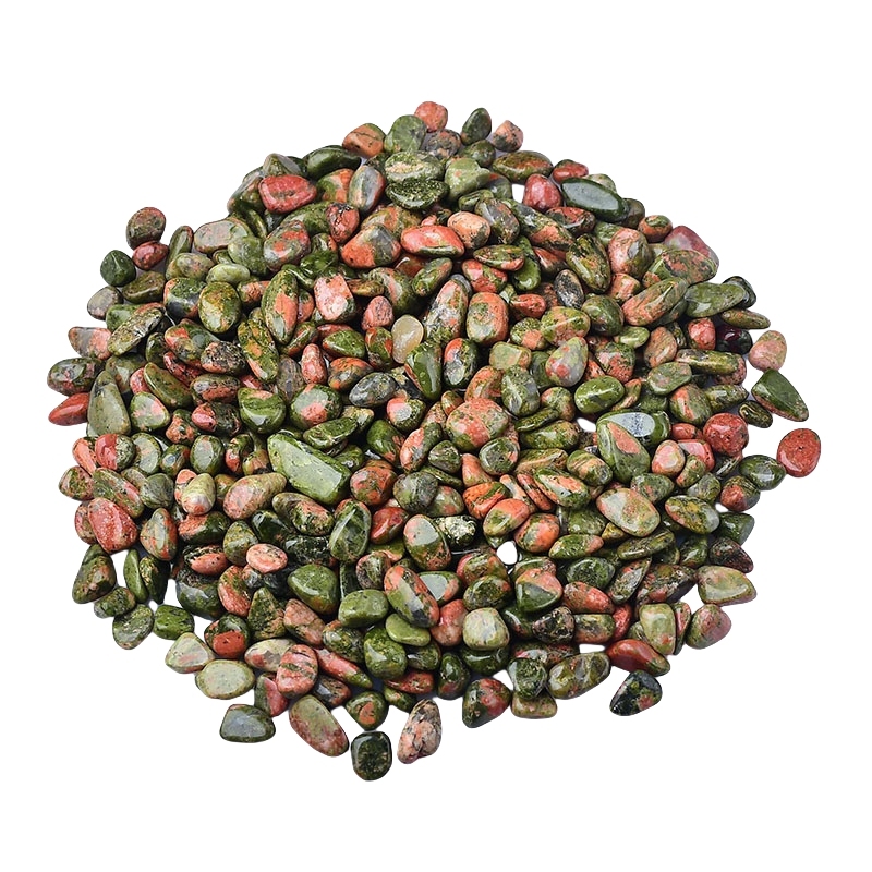 Chip Unakite Beads for Home Decoration & Decor Making Jewelry 100Gram Crushed Irregular Tumbled Stone Pieces Beads No hole