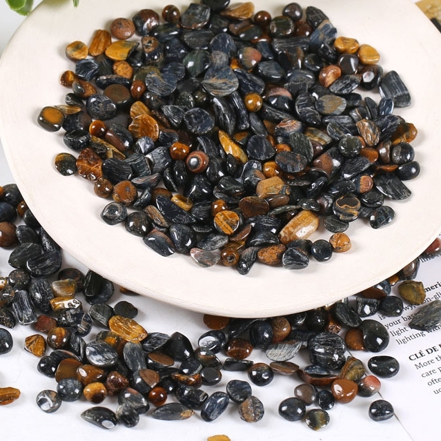 Chip Blue Tiger's Eye Stone Beads for Home Decoration & Decor Making Jewelry 100Gram Crushed Irregular Tumbled Stone Pieces Beads No hole