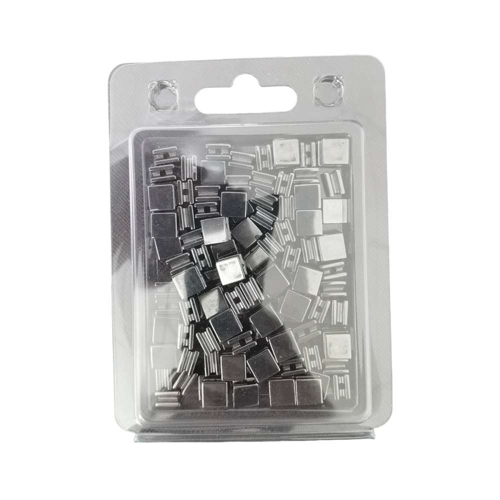 100PCS loose Black Hematite Cube Stone Beads 8x8x5MM For Making Jewelry  NO Magnetic In Plastic Box