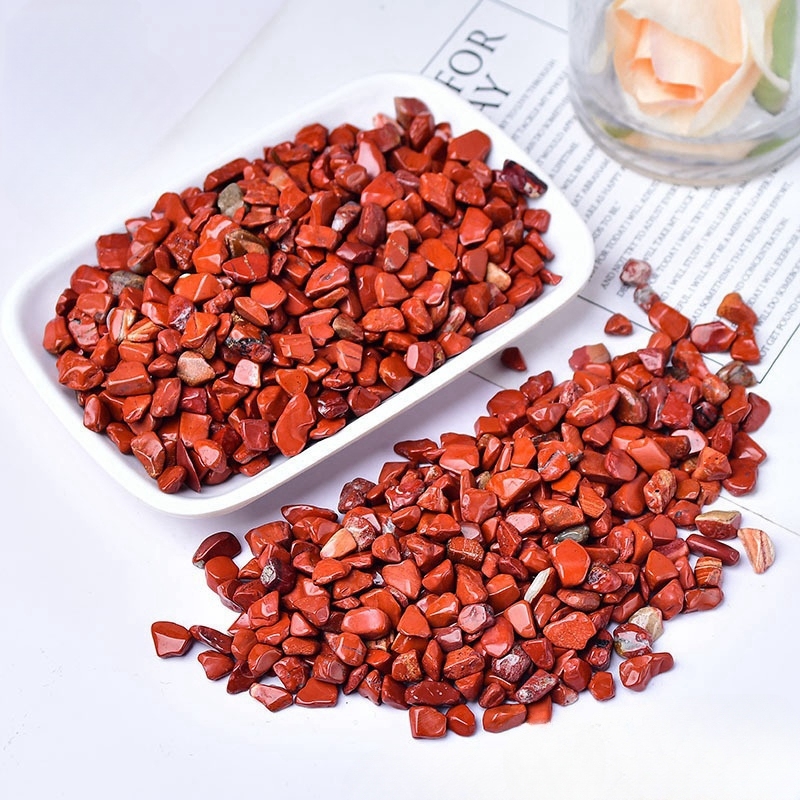 Chip Red Jasper Beads for Home Decoration & Decor Making Jewelry 100Gram Crushed Irregular Tumbled Stone Pieces Beads No hole