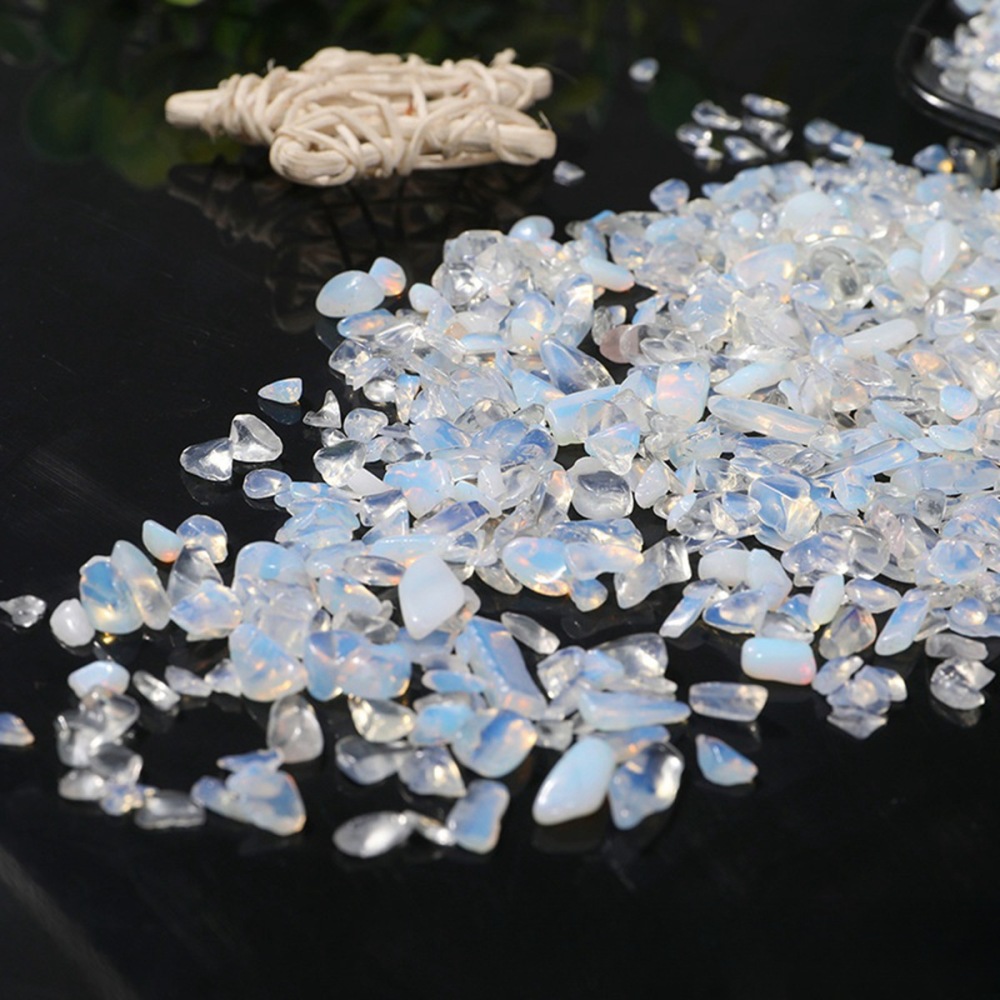 Chip Opal Beads for Home Decoration & Decor Making Jewelry 100Gram Crushed Irregular Tumbled Stone Pieces Beads No hole