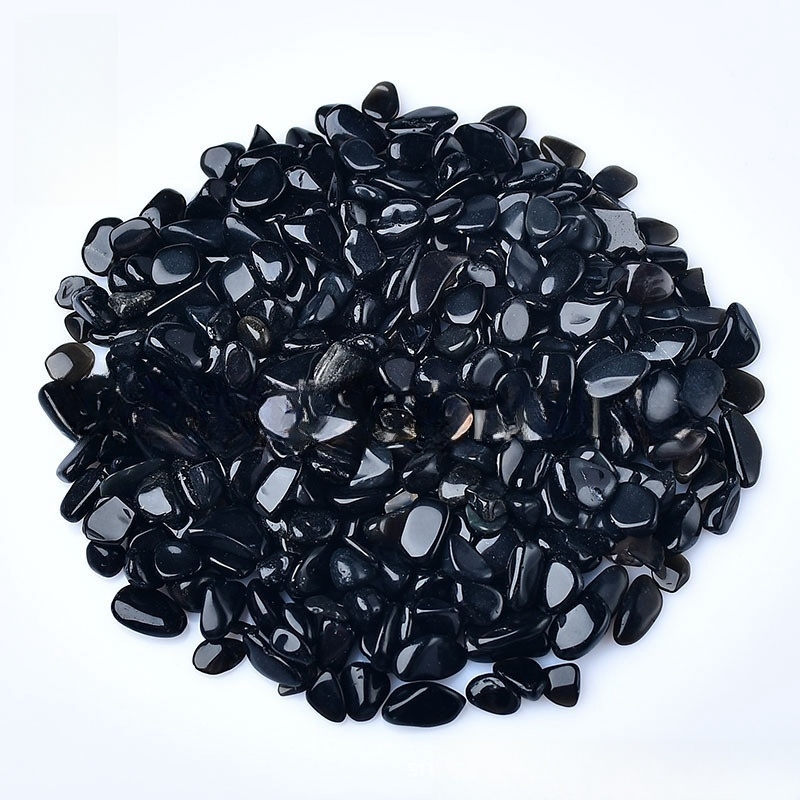 Chip Black Obsidian Beads for Home Decoration & Decor Making Jewelry 100Gram Crushed Irregular Tumbled Stone Pieces Beads No hole
