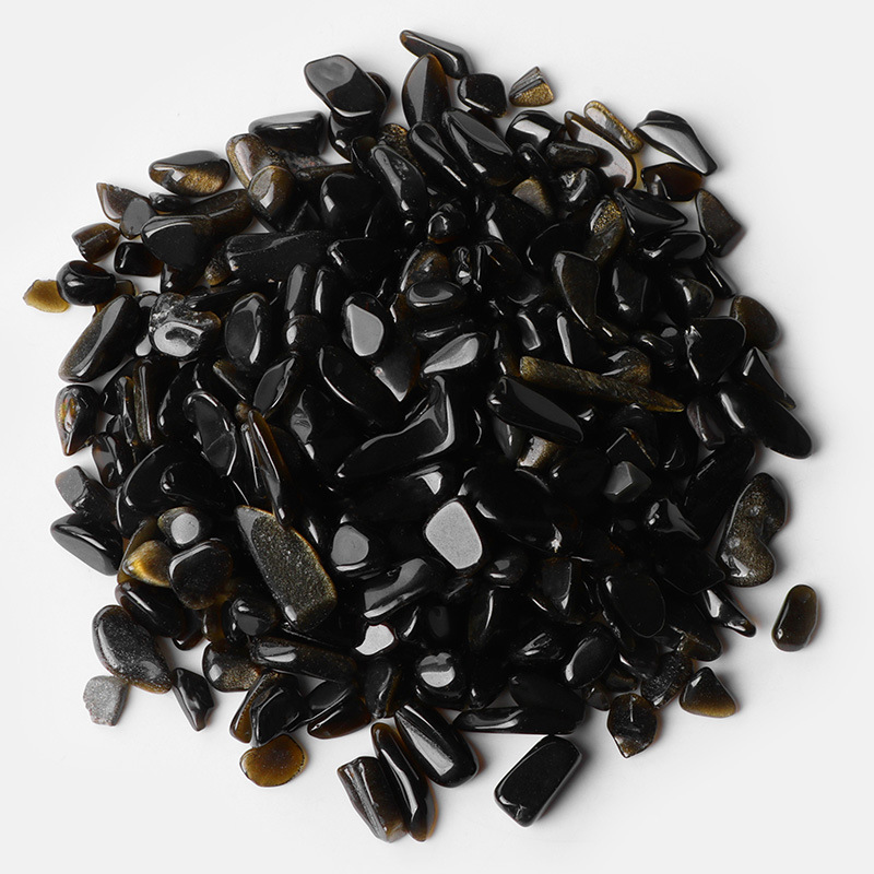 Chip Black Obsidian Beads for Home Decoration & Decor Making Jewelry 100Gram Crushed Irregular Tumbled Stone Pieces Beads No hole