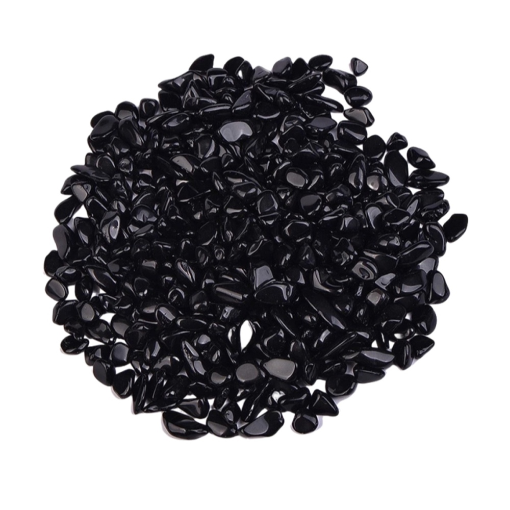 Chip Black Obsidian Beads for Home Decoration & Decor Making Jewelry 100Gram Crushed Irregular Tumbled Stone Pieces Beads No hole