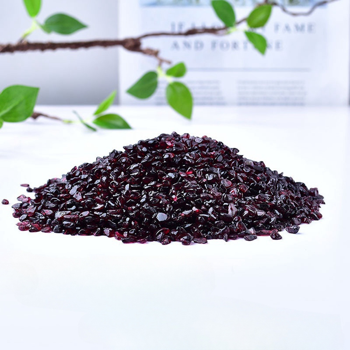 Chip Garnet Beads for Home Decoration & Decor Making Jewelry 100Gram Crushed Irregular Tumbled Stone Pieces Beads No hole