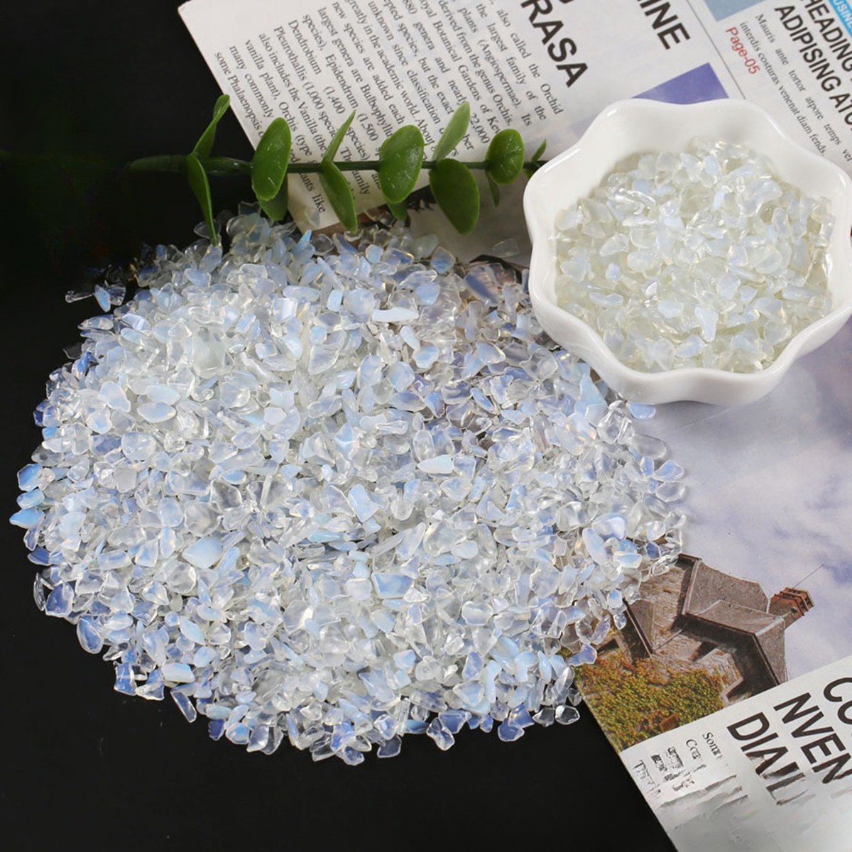 Chip Opal Beads for Home Decoration & Decor Making Jewelry 100Gram Crushed Irregular Tumbled Stone Pieces Beads No hole