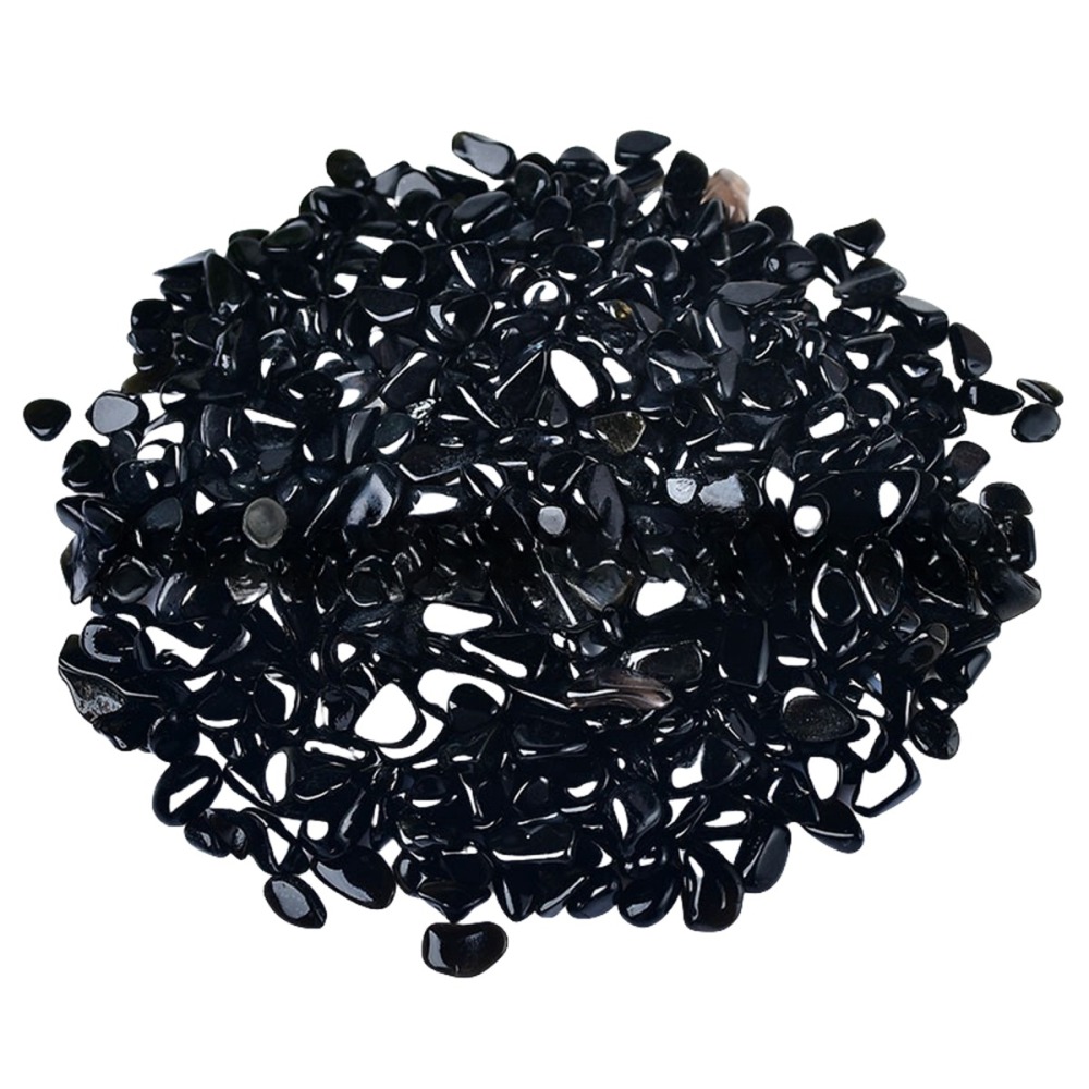 Chip Black Obsidian Beads for Home Decoration & Decor Making Jewelry 100Gram Crushed Irregular Tumbled Stone Pieces Beads No hole