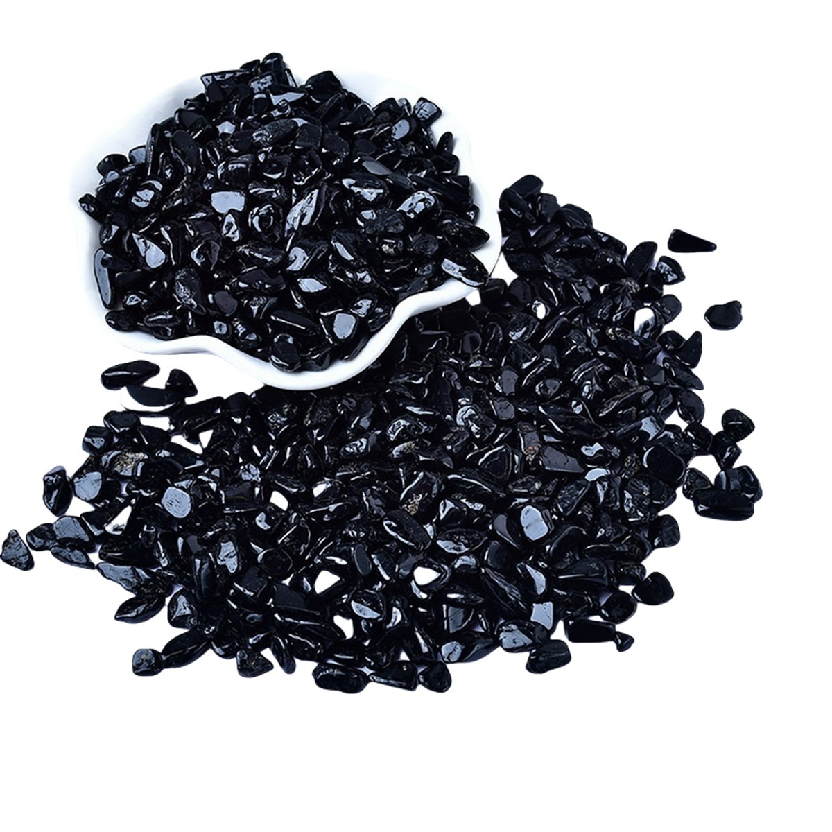 Chip Black Obsidian Beads for Home Decoration & Decor Making Jewelry 100Gram Crushed Irregular Tumbled Stone Pieces Beads No hole