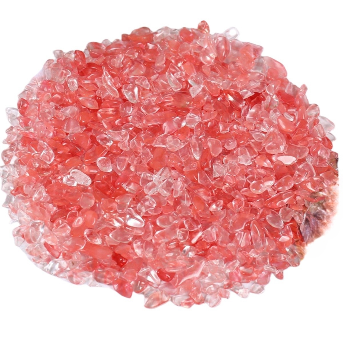 Chip Cherry Quartz Beads for Home Decoration & Decor Making Jewelry 100Gram Crushed Irregular Tumbled Stone Pieces Beads No hole