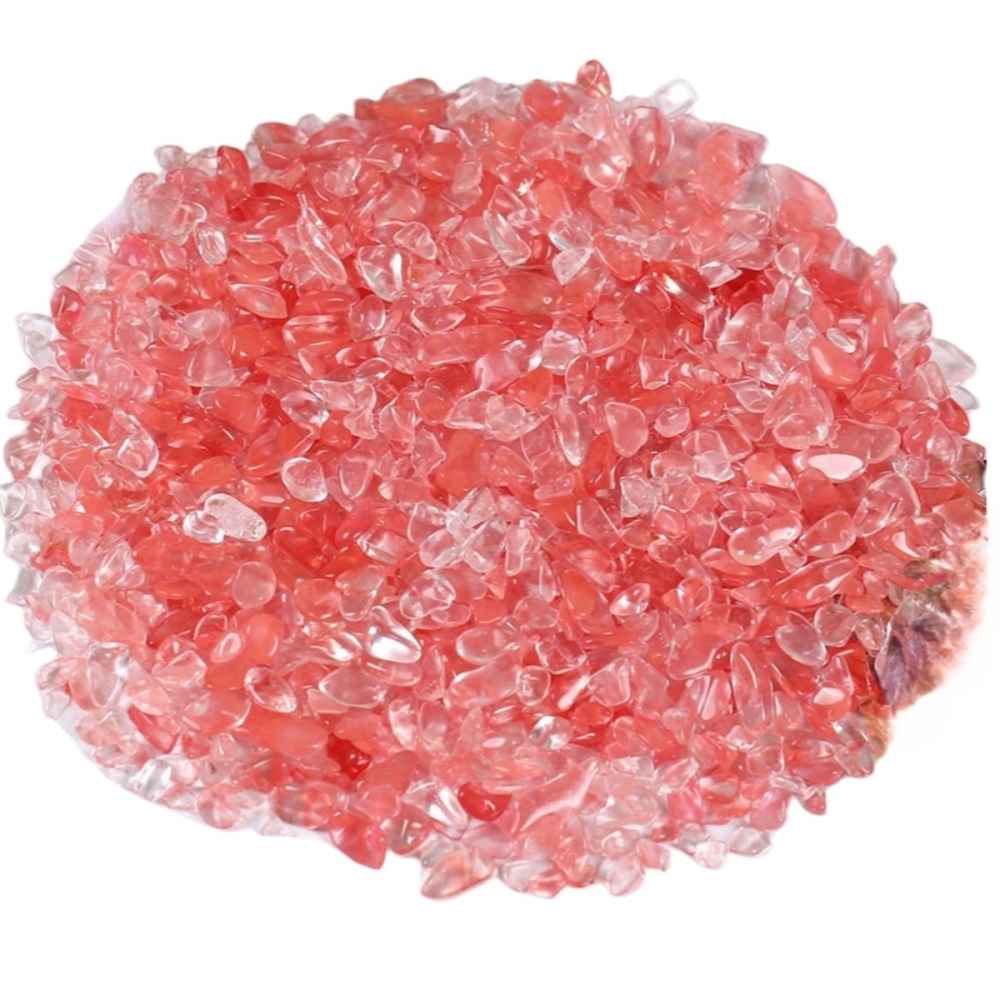 Chip Cherry Quartz Beads for Home Decoration & Decor Making Jewelry 100Gram Crushed Irregular Tumbled Stone Pieces Beads No hole