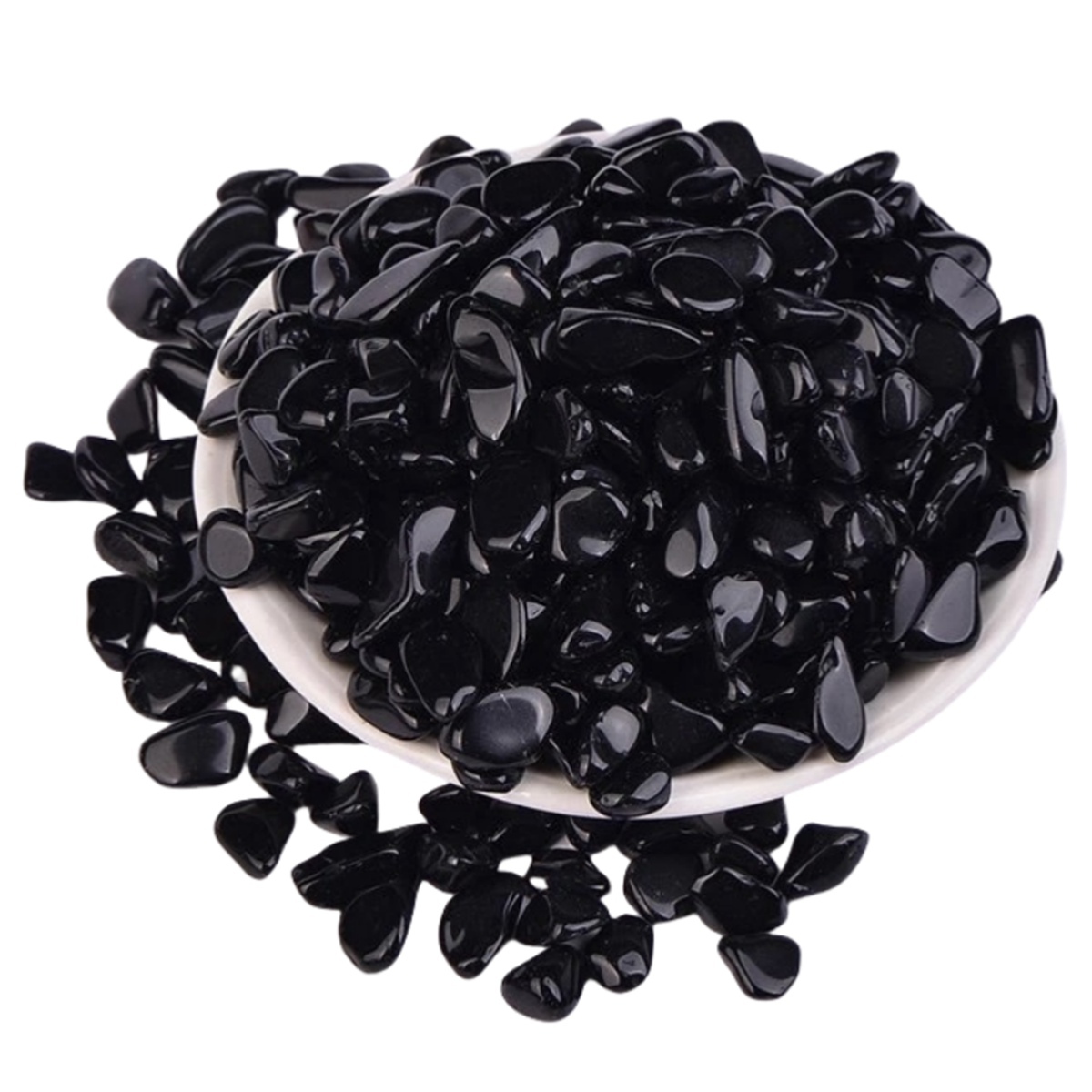 Chip Black Obsidian Beads for Home Decoration & Decor Making Jewelry 100Gram Crushed Irregular Tumbled Stone Pieces Beads No hole