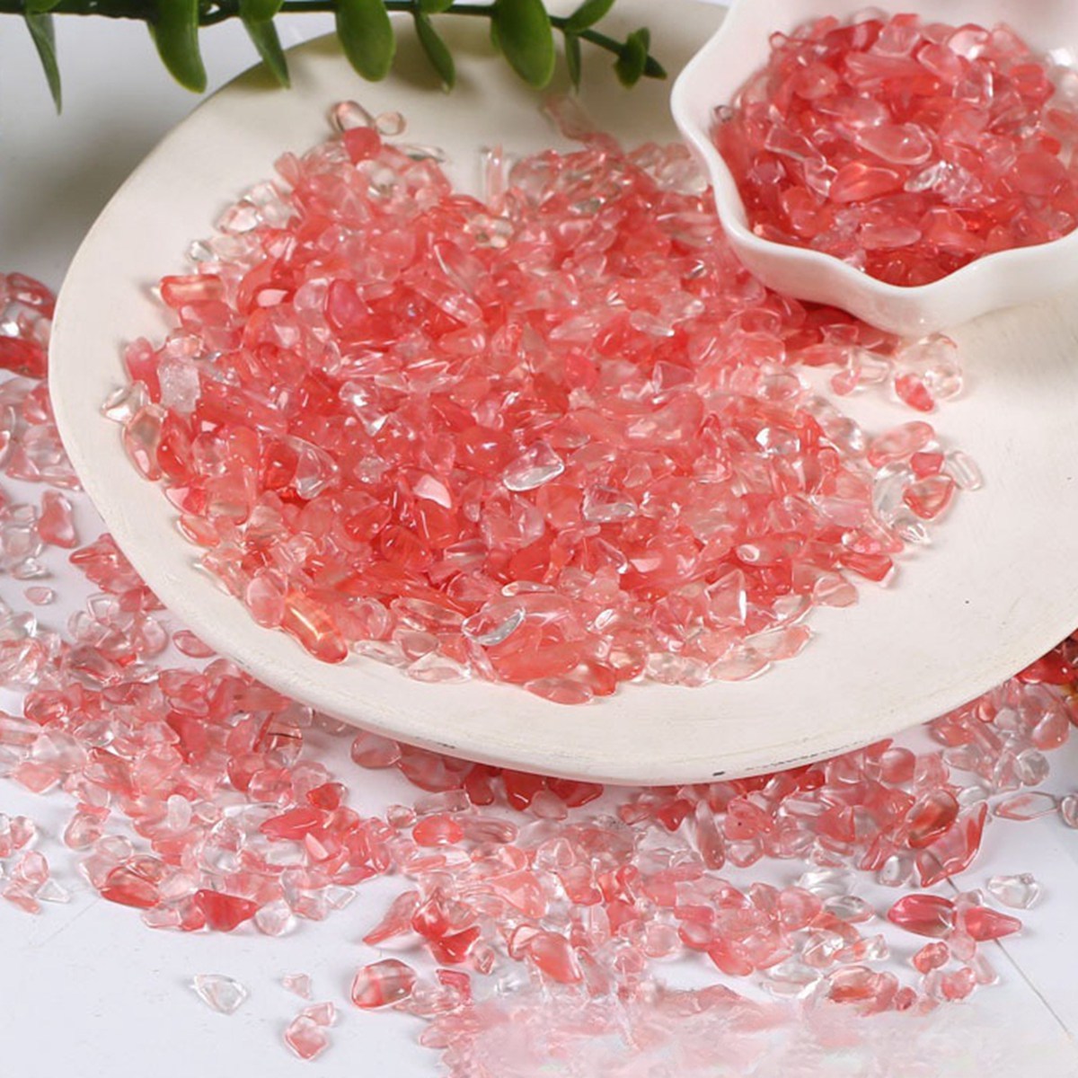 Chip Cherry Quartz Beads for Home Decoration & Decor Making Jewelry 100Gram Crushed Irregular Tumbled Stone Pieces Beads No hole
