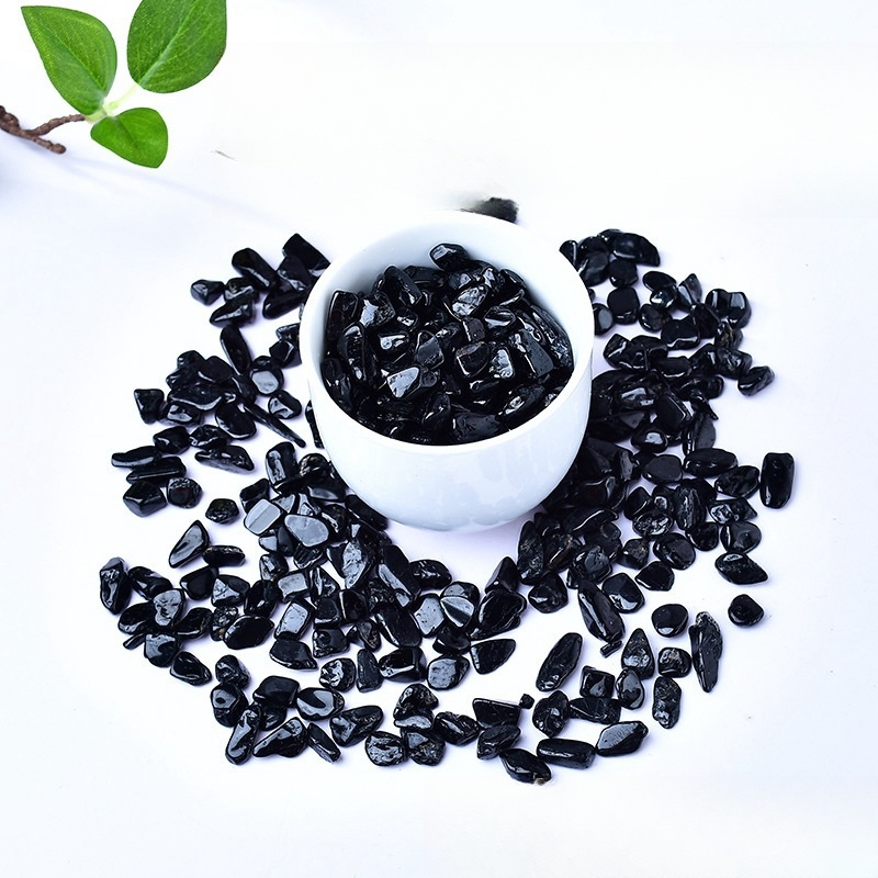 Chip Black Obsidian Beads for Home Decoration & Decor Making Jewelry 100Gram Crushed Irregular Tumbled Stone Pieces Beads No hole