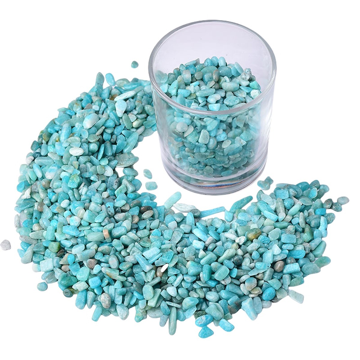 Chip Amazonalite Beads for Home Decoration & Decor Making Jewelry 100Gram Crushed Irregular Tumbled Stone Pieces Beads No hole