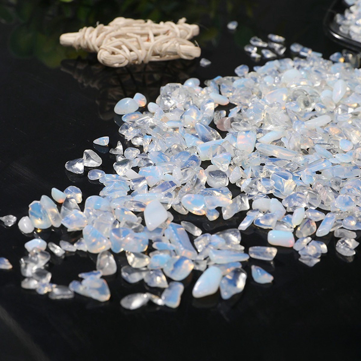 Chip Opal Beads for Home Decoration & Decor Making Jewelry 100Gram Crushed Irregular Tumbled Stone Pieces Beads No hole