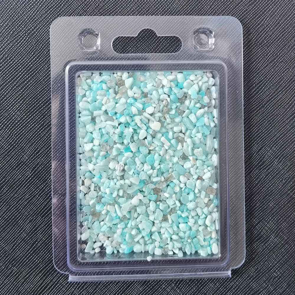 Chip Amazonalite Beads for Home Decoration & Decor Making Jewelry 100Gram Crushed Irregular Tumbled Stone Pieces Beads No hole In Plastic Box