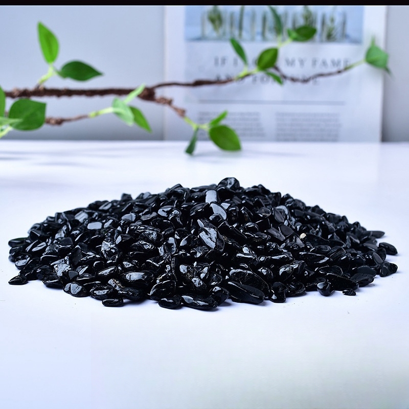 Chip Black Obsidian Beads for Home Decoration & Decor Making Jewelry 100Gram Crushed Irregular Tumbled Stone Pieces Beads No hole