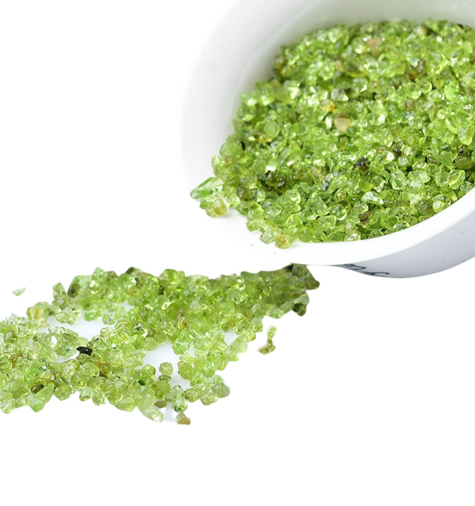 Chip Peridot Beads for Home Decoration & Decor Making Jewelry 100Gram Crushed Irregular Tumbled Stone Pieces Beads No hole
