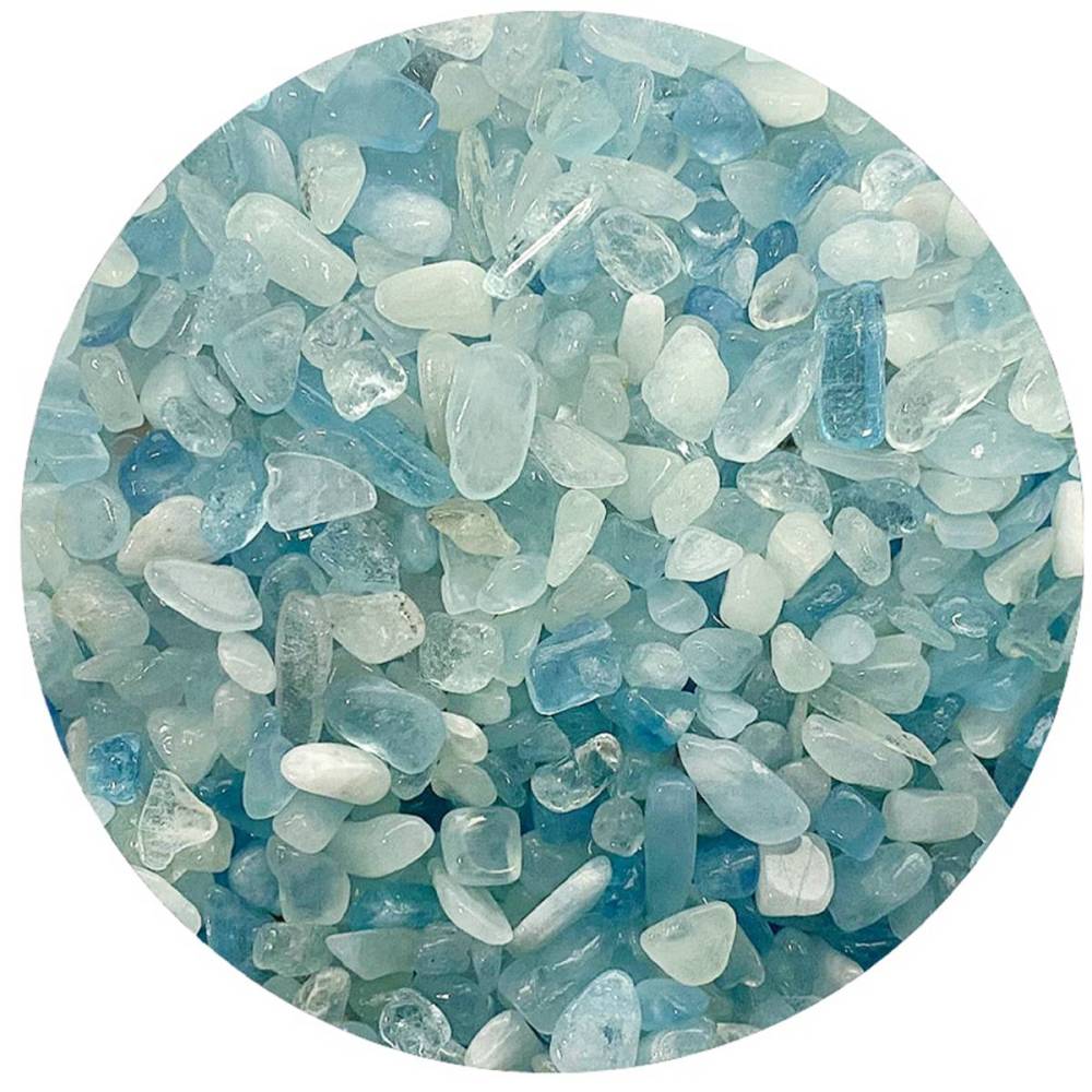 Chip Aquamarine  Beads for Home Decoration & Decor Making Jewelry 100Gram Crushed Irregular Tumbled Stone Pieces Beads No hole