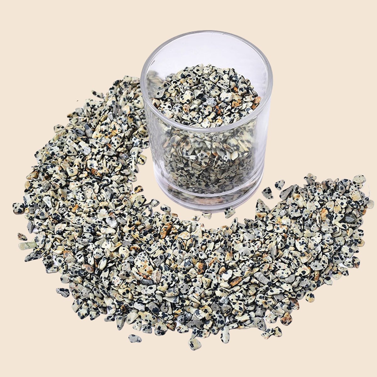Chip Dalmation Jasper Beads for Home Decoration & Decor Making Jewelry 100Gram Crushed Irregular Tumbled Stone Pieces Beads No hole