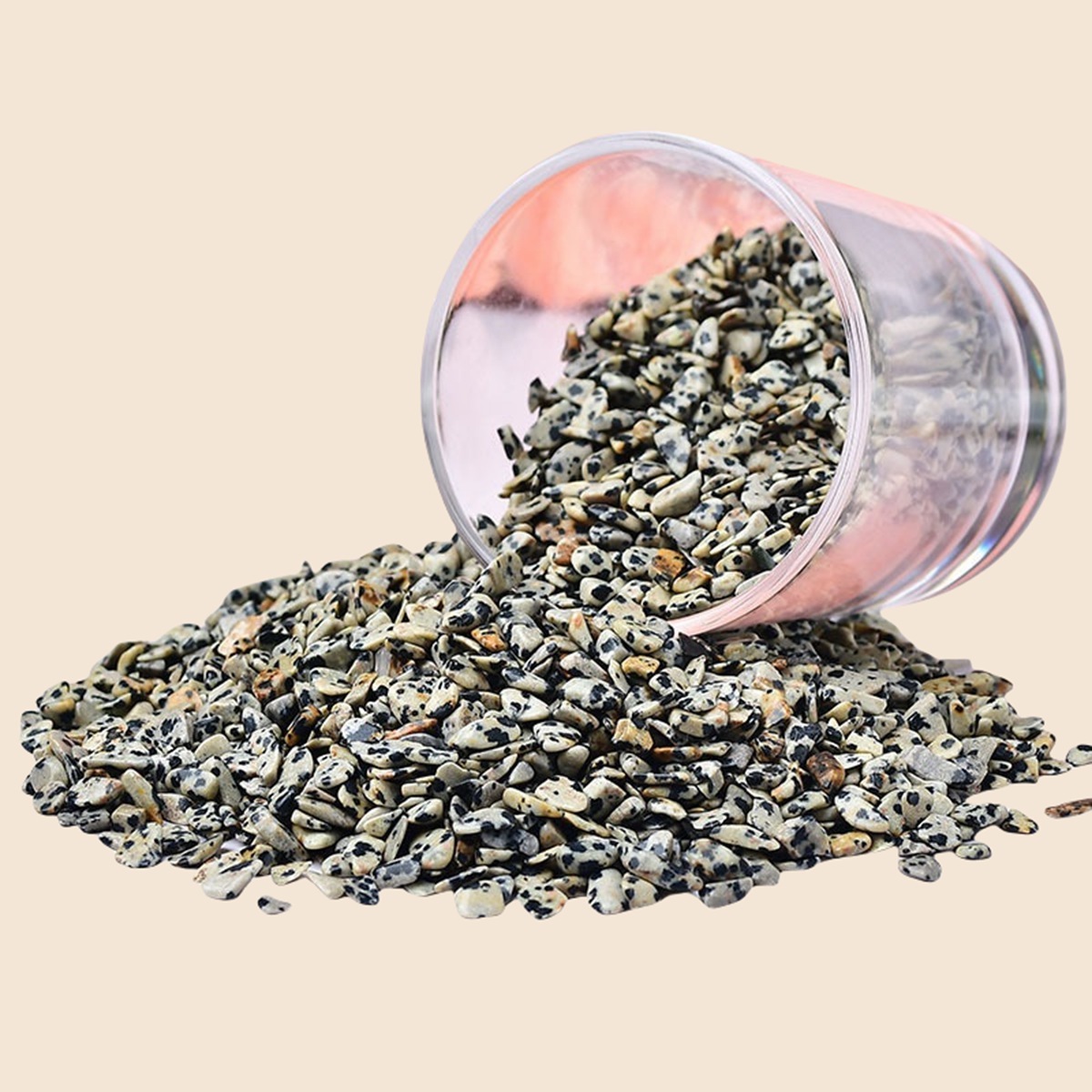 Chip Dalmation Jasper Beads for Home Decoration & Decor Making Jewelry 100Gram Crushed Irregular Tumbled Stone Pieces Beads No hole
