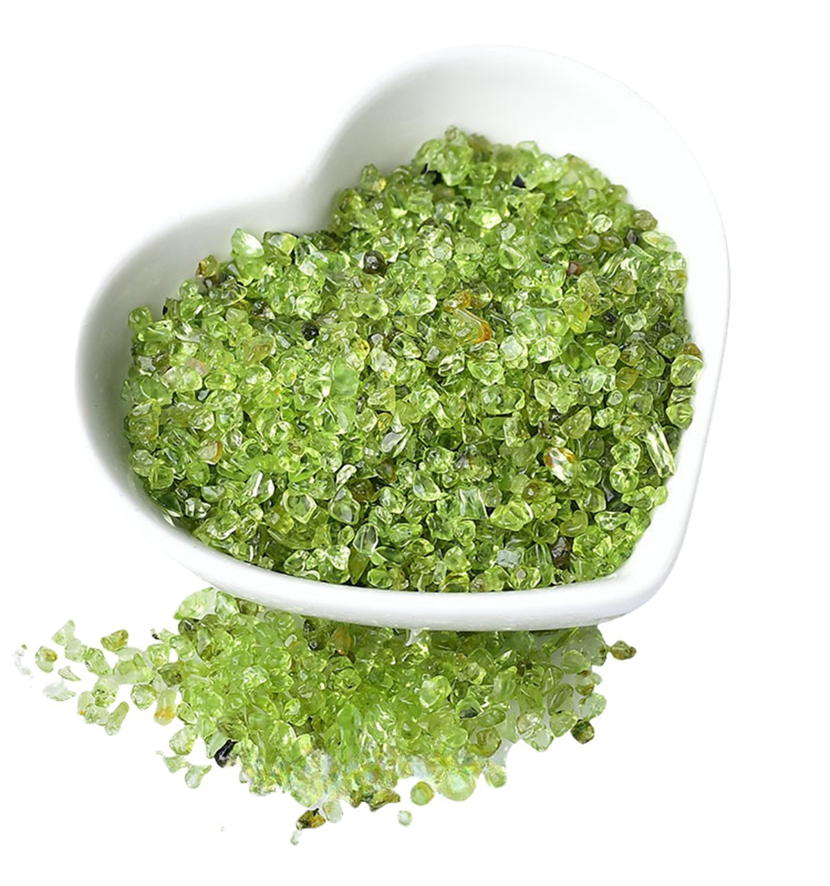 Chip Peridot Beads for Home Decoration & Decor Making Jewelry 100Gram Crushed Irregular Tumbled Stone Pieces Beads No hole