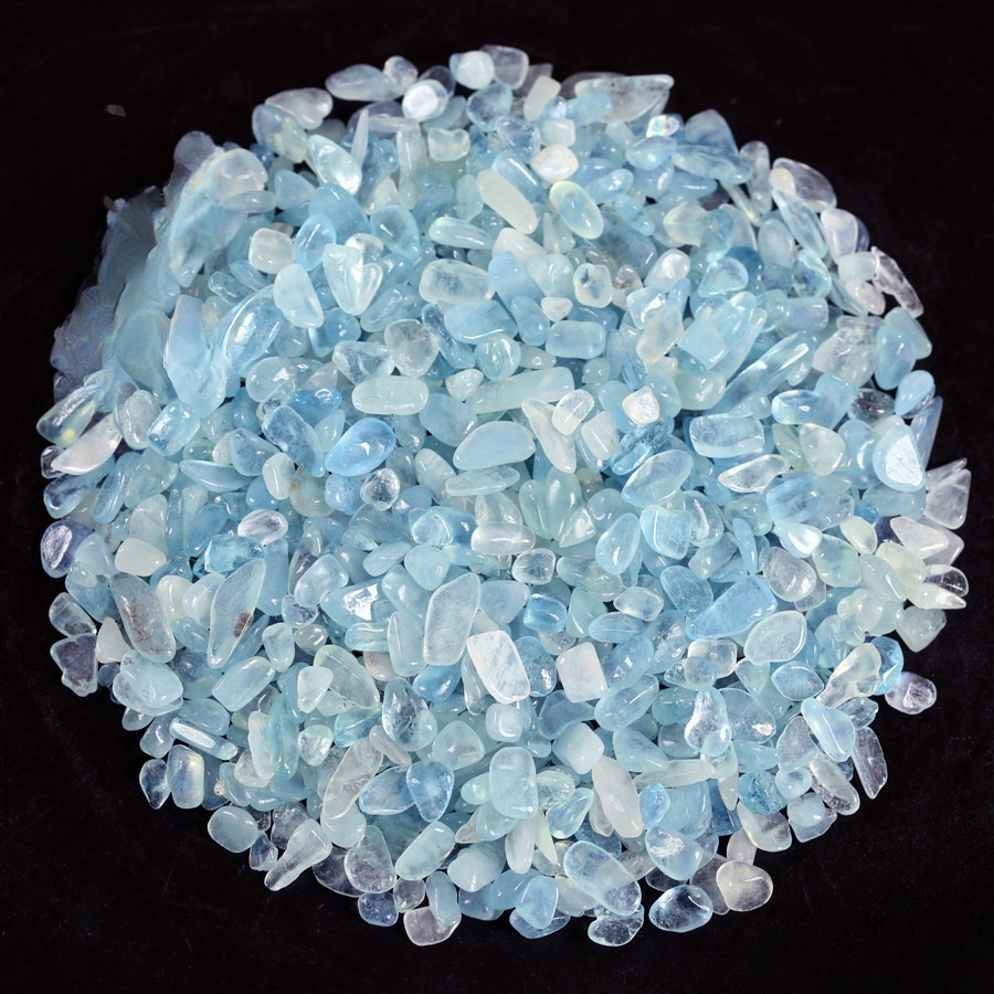 Chip Aquamarine  Beads for Home Decoration & Decor Making Jewelry 100Gram Crushed Irregular Tumbled Stone Pieces Beads No hole