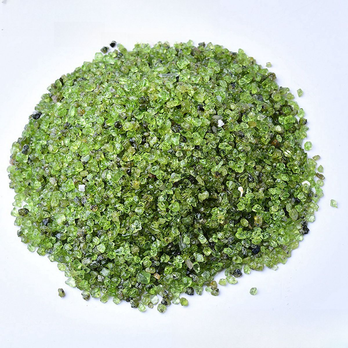 Chip Peridot Beads for Home Decoration & Decor Making Jewelry 100Gram Crushed Irregular Tumbled Stone Pieces Beads No hole