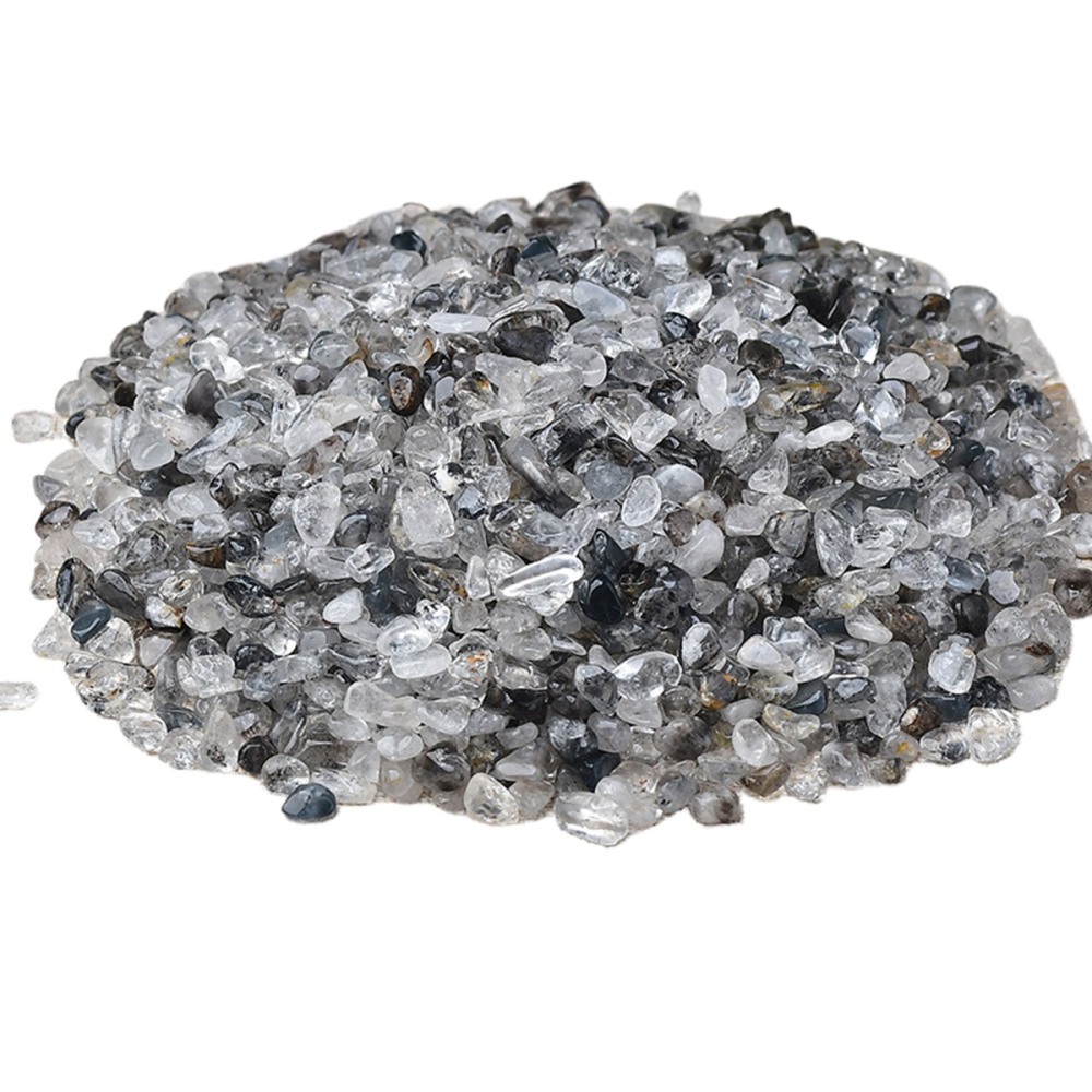 Chip Black Quartz Rutilated Beads for Home Decoration & Decor Making Jewelry 100Gram Crushed Irregular Tumbled Stone Pieces Beads No hole