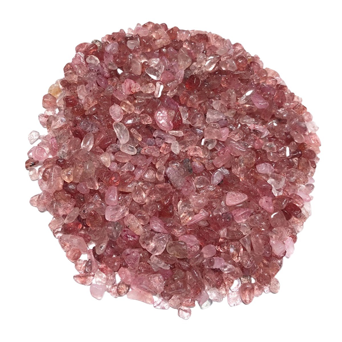 Chip Strawberry Quartz Beads for Home Decoration & Decor Making Jewelry 100Gram Crushed Irregular Tumbled Stone Pieces Beads No hole