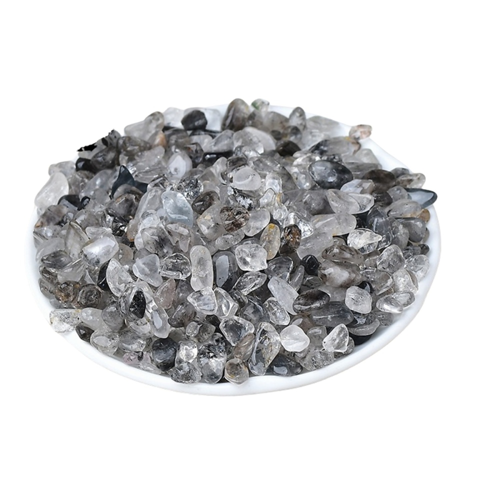 Chip Black Quartz Rutilated Beads for Home Decoration & Decor Making Jewelry 100Gram Crushed Irregular Tumbled Stone Pieces Beads No hole