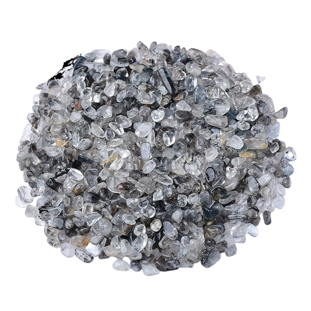 Chip Black Quartz Rutilated Beads for Home Decoration & Decor Making Jewelry 100Gram Crushed Irregular Tumbled Stone Pieces Beads No hole