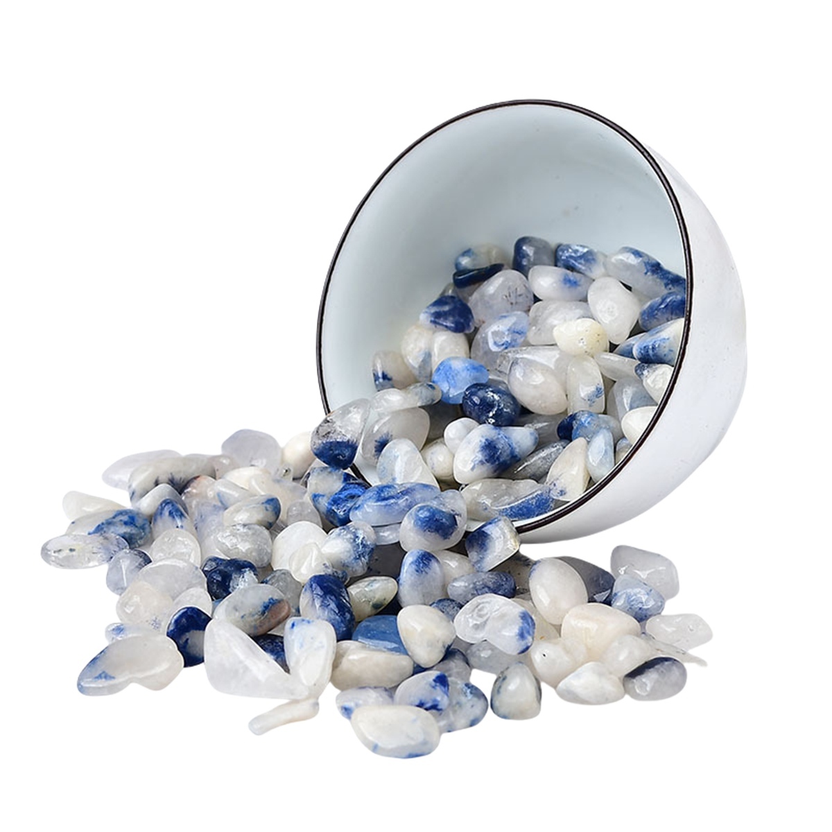 Chip Blue Quartz Rutilated Beads for Home Decoration & Decor Making Jewelry 100Gram Crushed Irregular Tumbled Stone Pieces Beads No hole