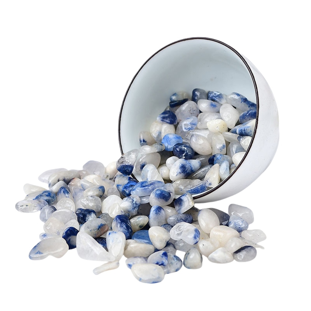 Chip Blue Quartz Rutilated Beads for Home Decoration & Decor Making Jewelry 100Gram Crushed Irregular Tumbled Stone Pieces Beads No hole