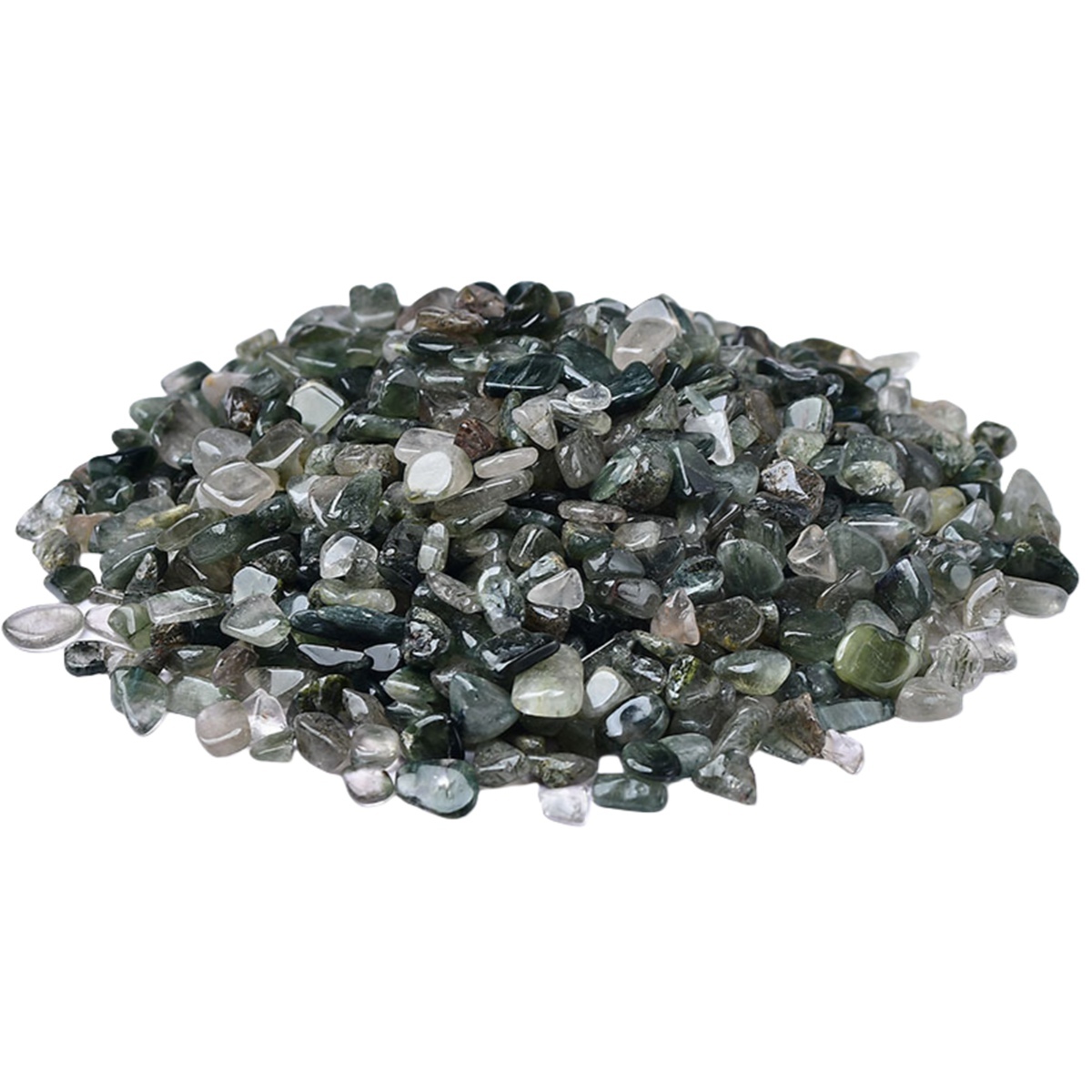 Chip Green Quartz Rutilated Beads for Home Decoration & Decor Making Jewelry 100Gram Crushed Irregular Tumbled Stone Pieces Beads No hole