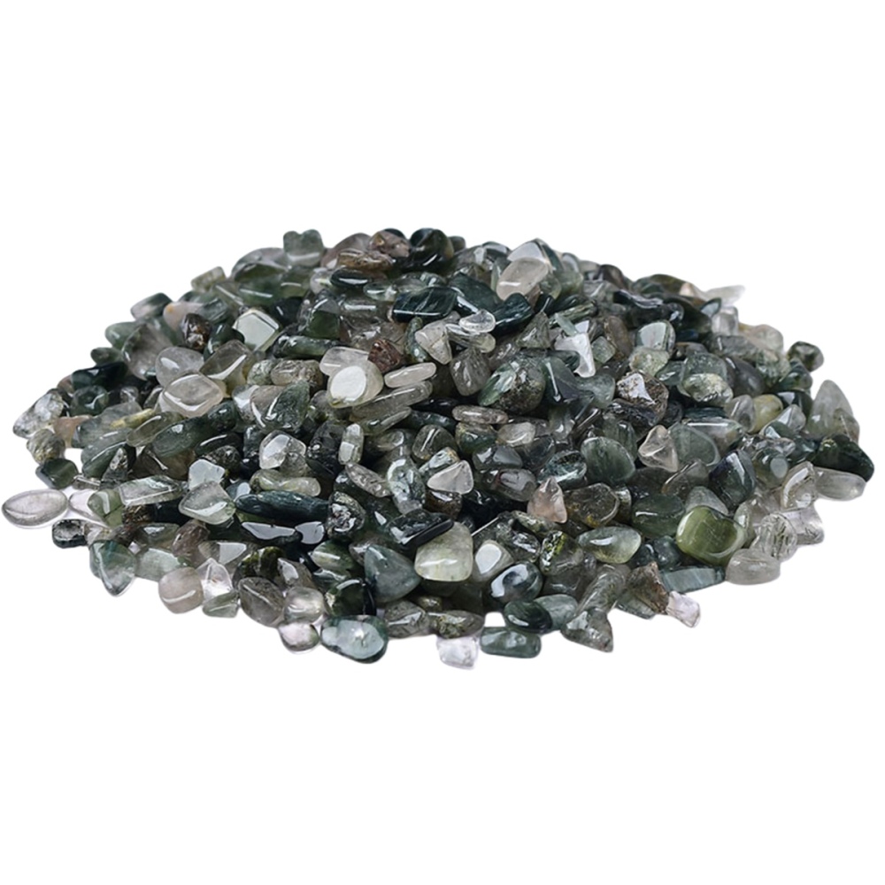 Chip Green Quartz Rutilated Beads for Home Decoration & Decor Making Jewelry 100Gram Crushed Irregular Tumbled Stone Pieces Beads No hole