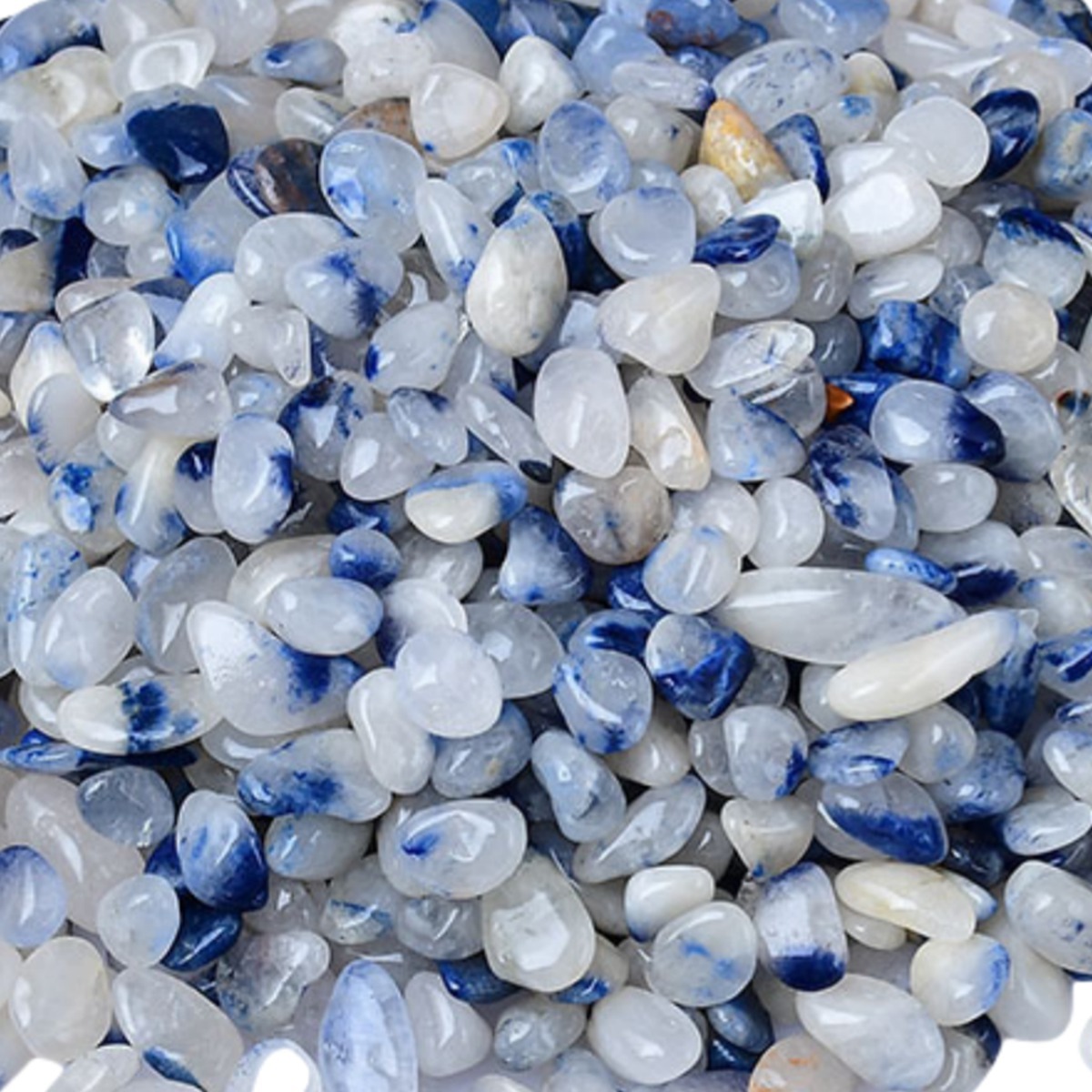 Chip Blue Quartz Rutilated Beads for Home Decoration & Decor Making Jewelry 100Gram Crushed Irregular Tumbled Stone Pieces Beads No hole
