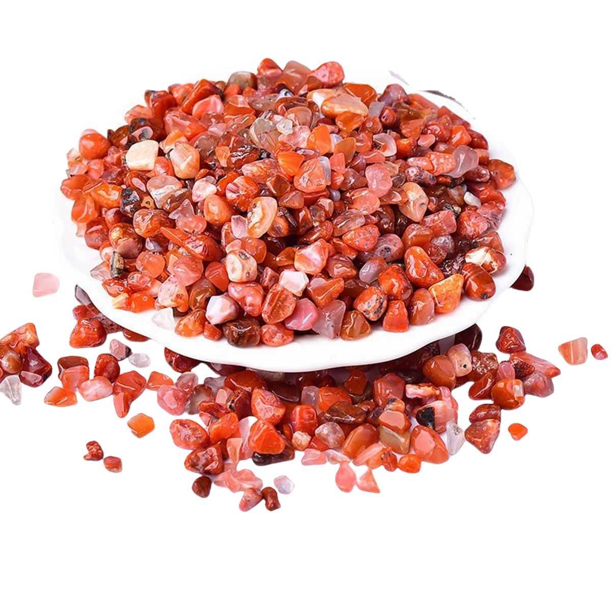 Chip South Red Agate Beads for Home Decoration & Decor Making Jewelry 100Gram Crushed Irregular Tumbled Stone Pieces Beads No hole