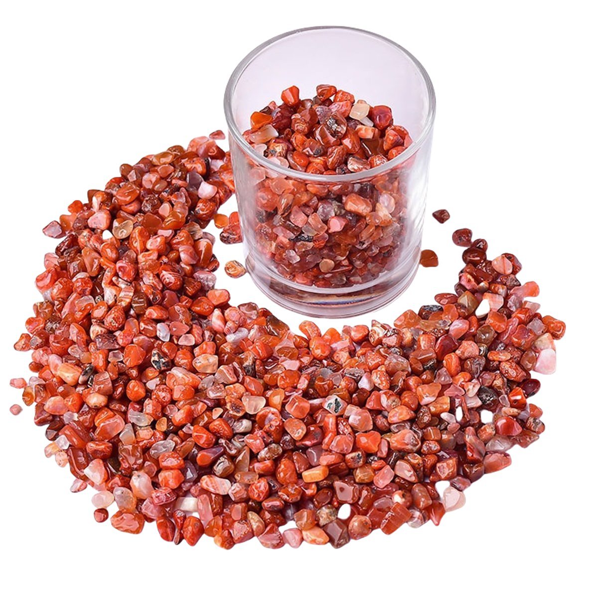 Chip South Red Agate Beads for Home Decoration & Decor Making Jewelry 100Gram Crushed Irregular Tumbled Stone Pieces Beads No hole