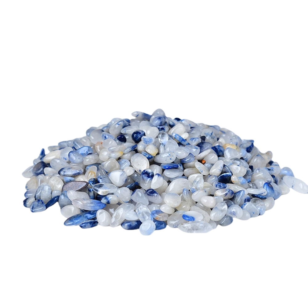 Chip Blue Quartz Rutilated Beads for Home Decoration & Decor Making Jewelry 100Gram Crushed Irregular Tumbled Stone Pieces Beads No hole